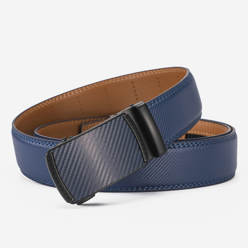 Leather Buckle Belt With Adjustable Buckle