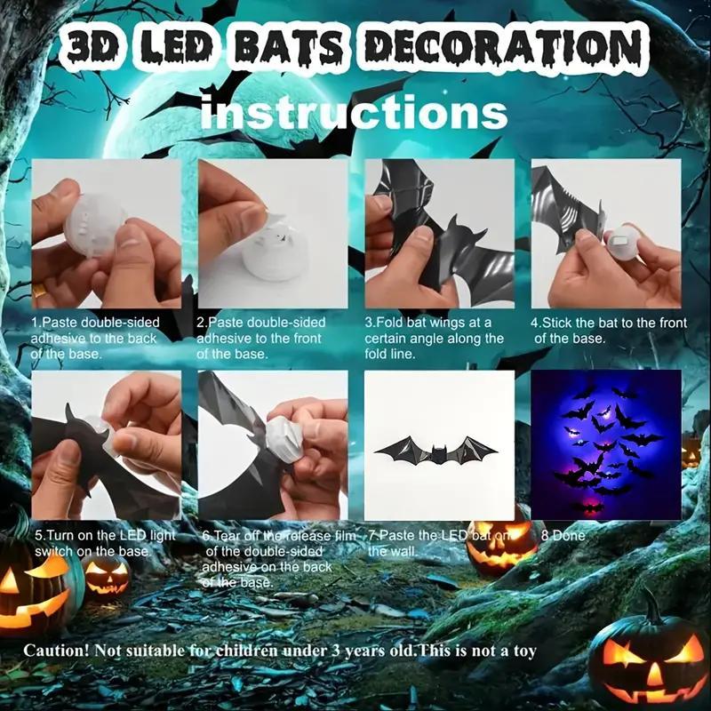 🔥Last Day Promotion 49% OFF🔥 - 3D Bat Design LED Decoration
