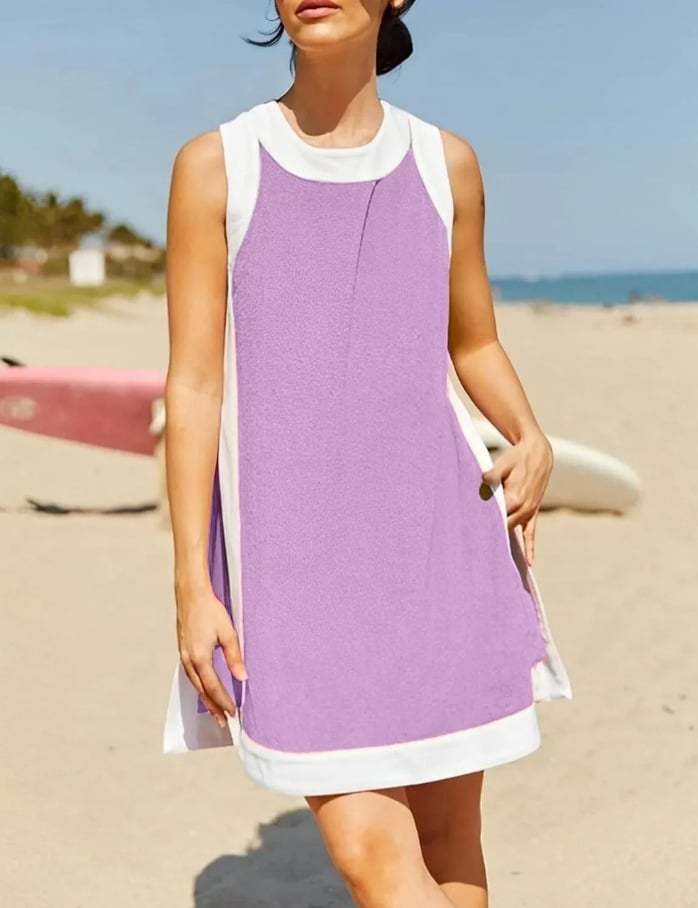 Women's 2 Piece Sets Casual Color Block Crewneck Short Sleeve Pullover Tops Matching Shorts with Pockets