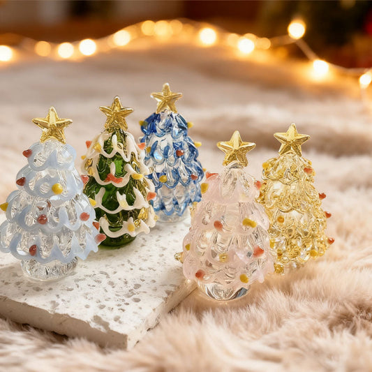 🎄✨ Luminous Glass Christmas Trees