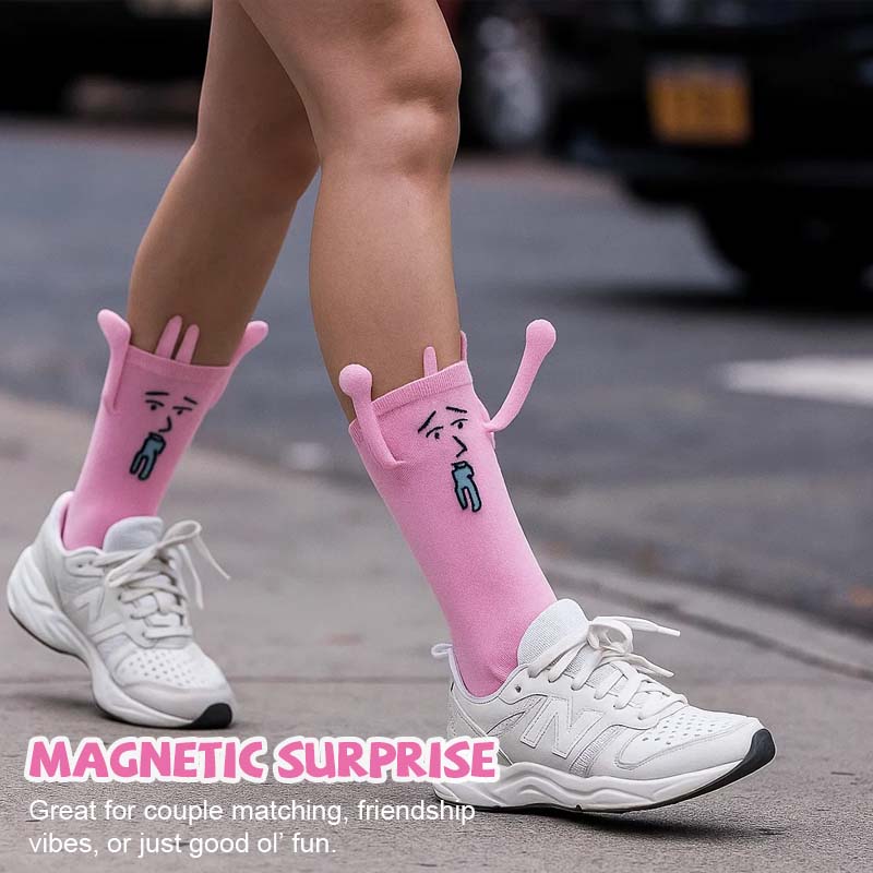 🧲 Magnetic Bunny Hand-Holding Socks 🧦Playful, Cool & So You!