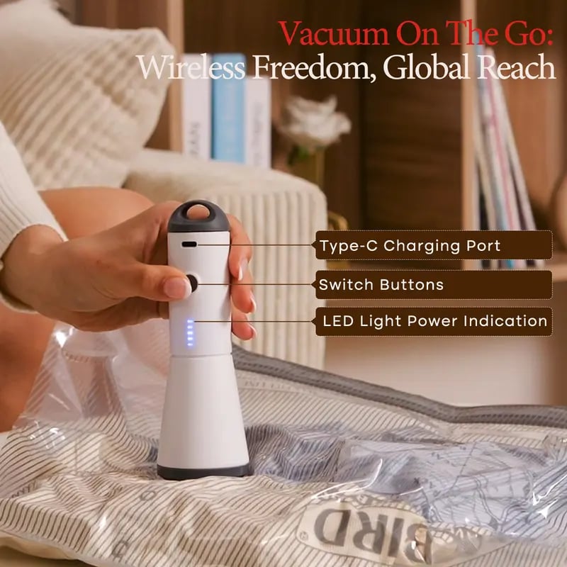 🔥Vacbird X7 Cordless Travel Vacuum Bag Set