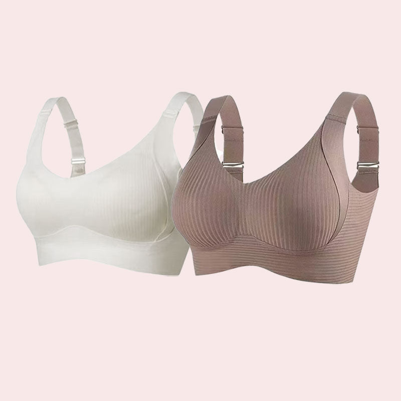 🔥Spring Sale 49% Off - Ribbed Push Up Adjustable Wireless Bra for Women