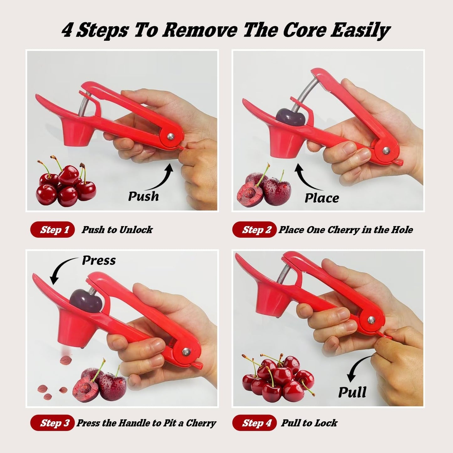 Portable Stainless Steel Cherry Pitter