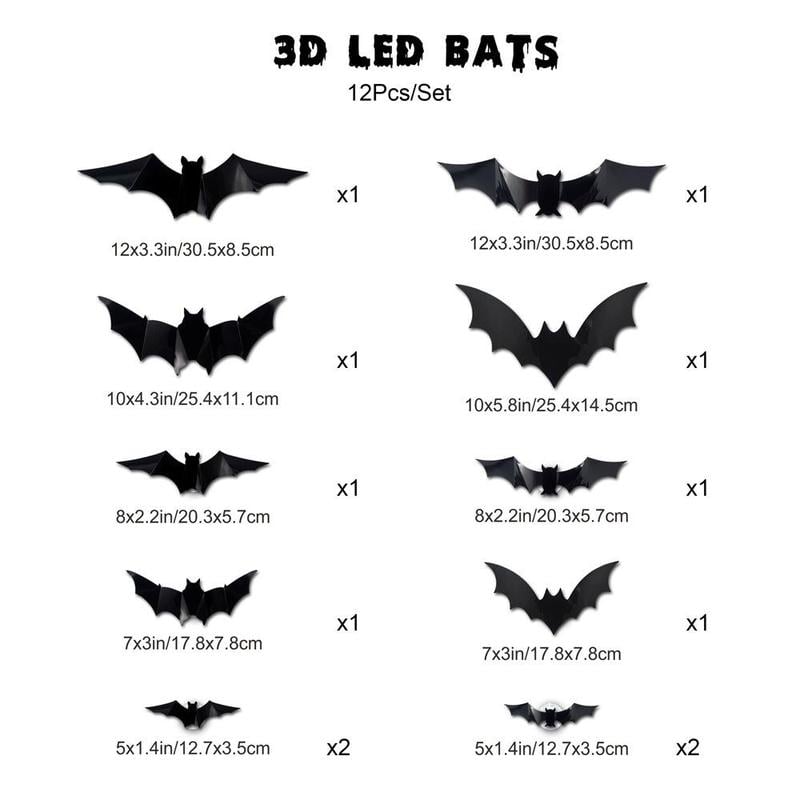 🔥Last Day Promotion 49% OFF🔥 - 3D Bat Design LED Decoration