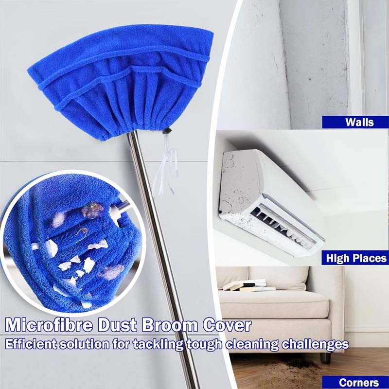 ✨Drawstring Coral Fleece Mop Head ✨ Dual-Sided & Super Absorbent