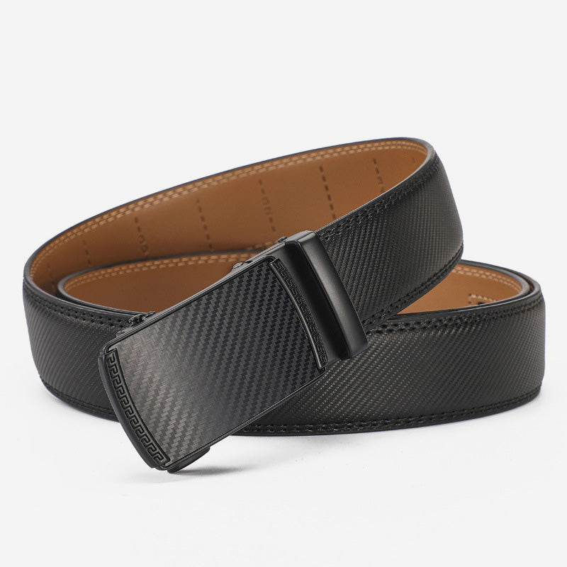Leather Buckle Belt With Adjustable Buckle