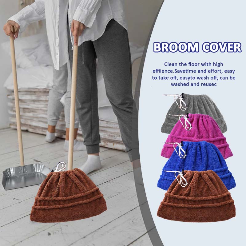 ✨Drawstring Coral Fleece Mop Head ✨ Dual-Sided & Super Absorbent