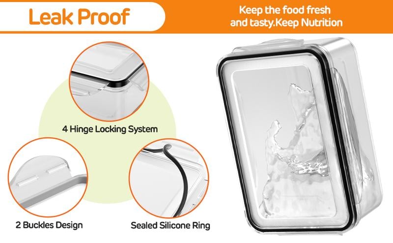 🏠🍱 Household Transparent Plastic Food Storage Box - Including Drain Basket 🧺