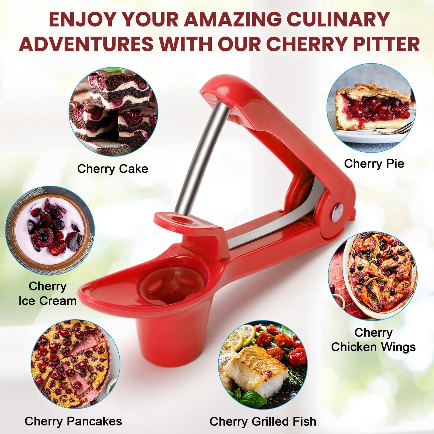 Portable Stainless Steel Cherry Pitter