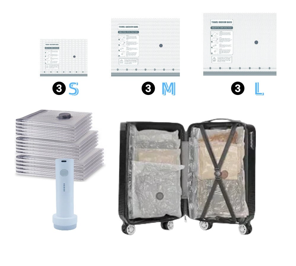 🔥Vacbird X7 Cordless Travel Vacuum Bag Set