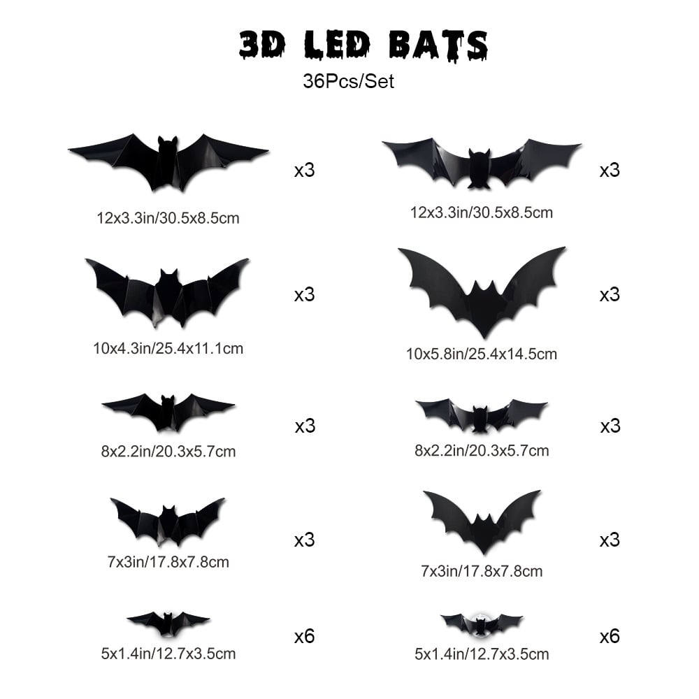 🔥Last Day Promotion 49% OFF🔥 - 3D Bat Design LED Decoration
