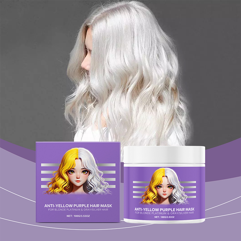 🔥 Hot Sale 50% OFF 🟣 Anti-Yellowing Purple Hair Mask 💜 Say goodbye to Red Highlights! 👋