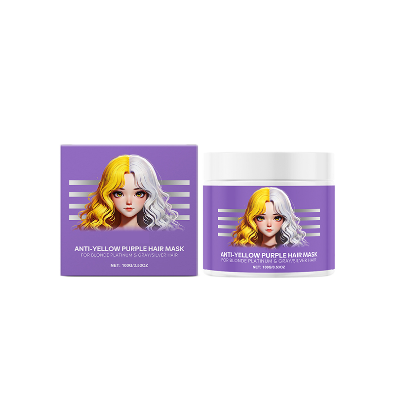 🔥 Hot Sale 50% OFF 🟣 Anti-Yellowing Purple Hair Mask 💜 Say goodbye to Red Highlights! 👋