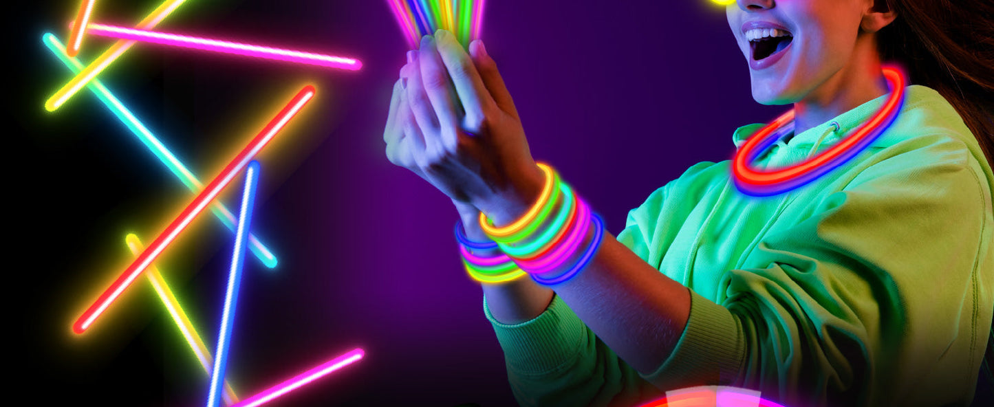 🔥2025 New Arrival 🔥✨ Ultimate Glow Party Pack - 8” Glow Sticks & Connectors 🎉