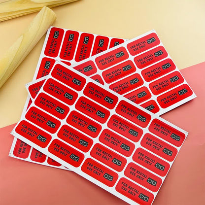 Rectal Use Only Sticker