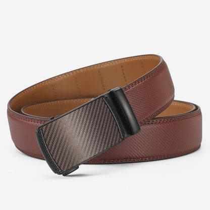 Leather Buckle Belt With Adjustable Buckle