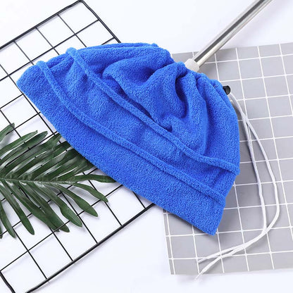 ✨Drawstring Coral Fleece Mop Head  ✨ Dual-Sided & Super Absorbent