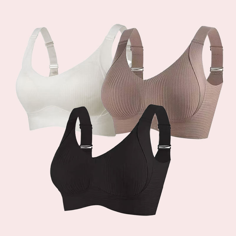 🔥Spring Sale 49% Off - Ribbed Push Up Adjustable Wireless Bra for Women