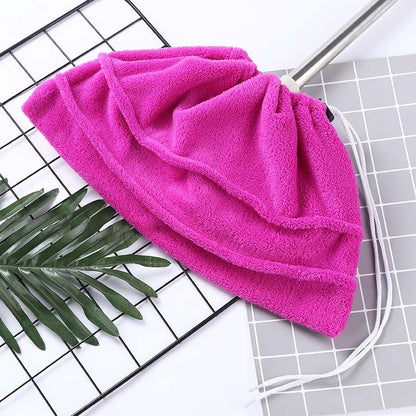 ✨Drawstring Coral Fleece Mop Head  ✨ Dual-Sided & Super Absorbent