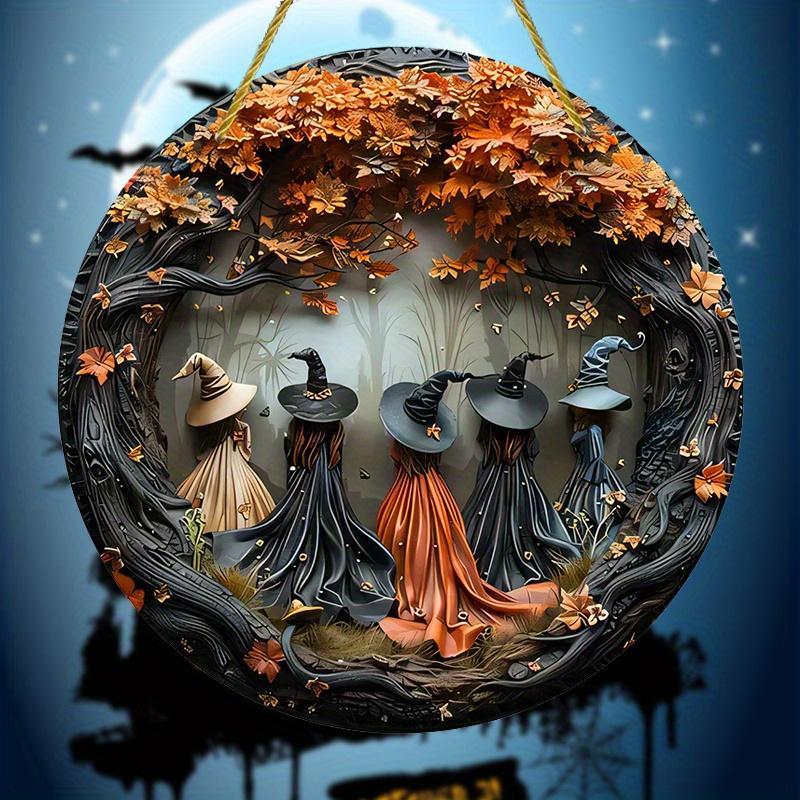 🔥2025 New Arrival 🔥Witch Pattern Wooden Hanging Sign