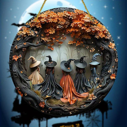 🔥2025 New Arrival 🔥Witch Pattern Wooden Hanging Sign