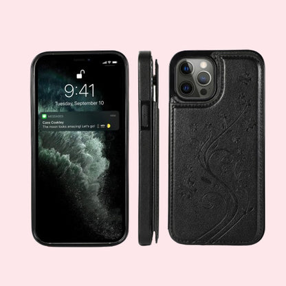 Butterfly Embossed Flip Card Case