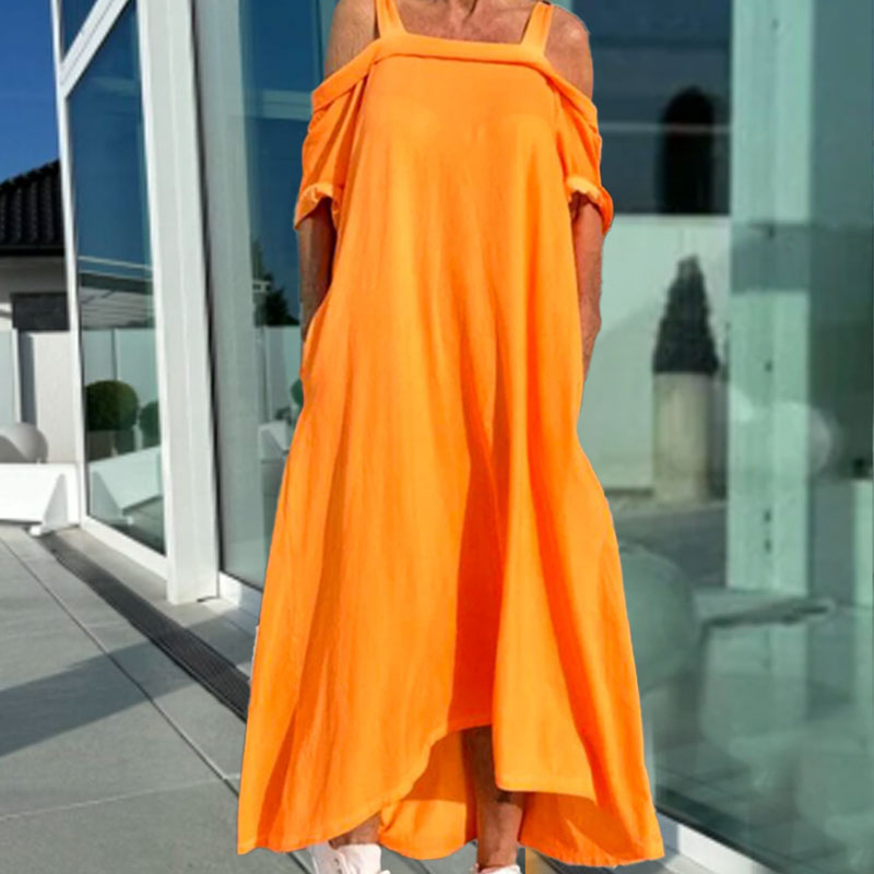 👗Women's strapless loose long dress