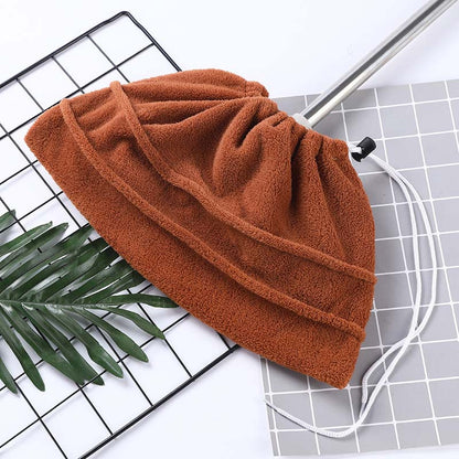 ✨Drawstring Coral Fleece Mop Head  ✨ Dual-Sided & Super Absorbent