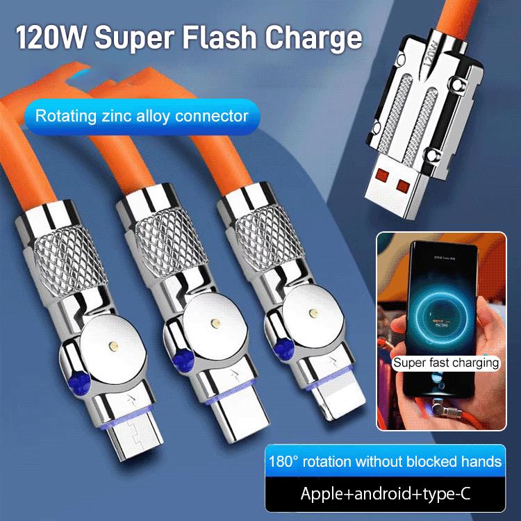 🔥🔥3-in-1 Rotatable Charging Cable🔥 (Rotatable Charging Cable)