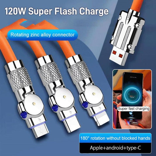 🔥🔥3-in-1 Rotatable Charging Cable🔥 (Rotatable Charging Cable)