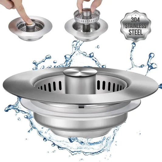 🔥LAST DAY -Upgraded 3 in 1 Kitchen Sink Drain Strainer