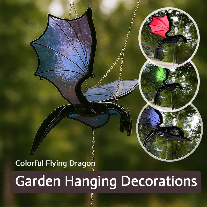 Colorful Flying Dragon Garden Hanging Decorations