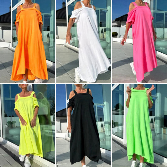 👗Women's strapless loose long dress