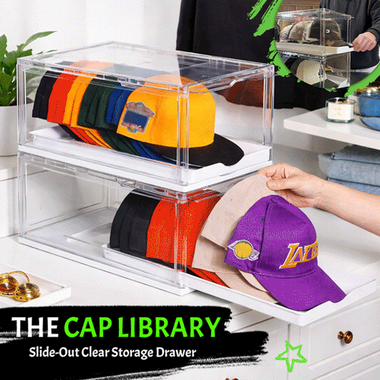 🧢 The Cap Library: Slide-Out Clear Storage Drawer