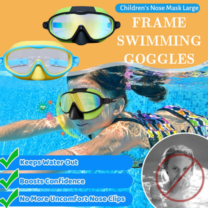 🥽Children's Nose Mask Large Frame Swimming Goggles
