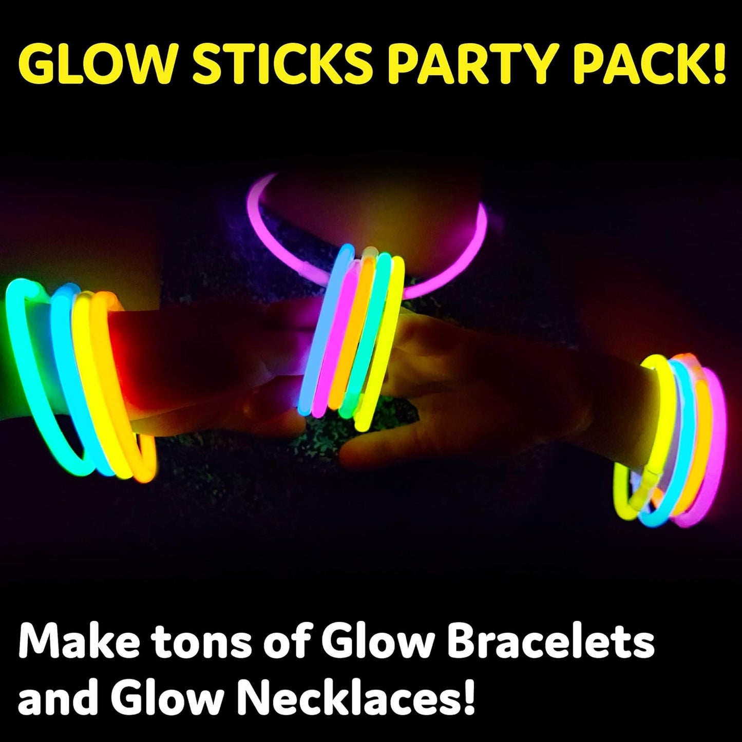 🔥2025 New Arrival 🔥✨ Ultimate Glow Party Pack - 8” Glow Sticks & Connectors 🎉
