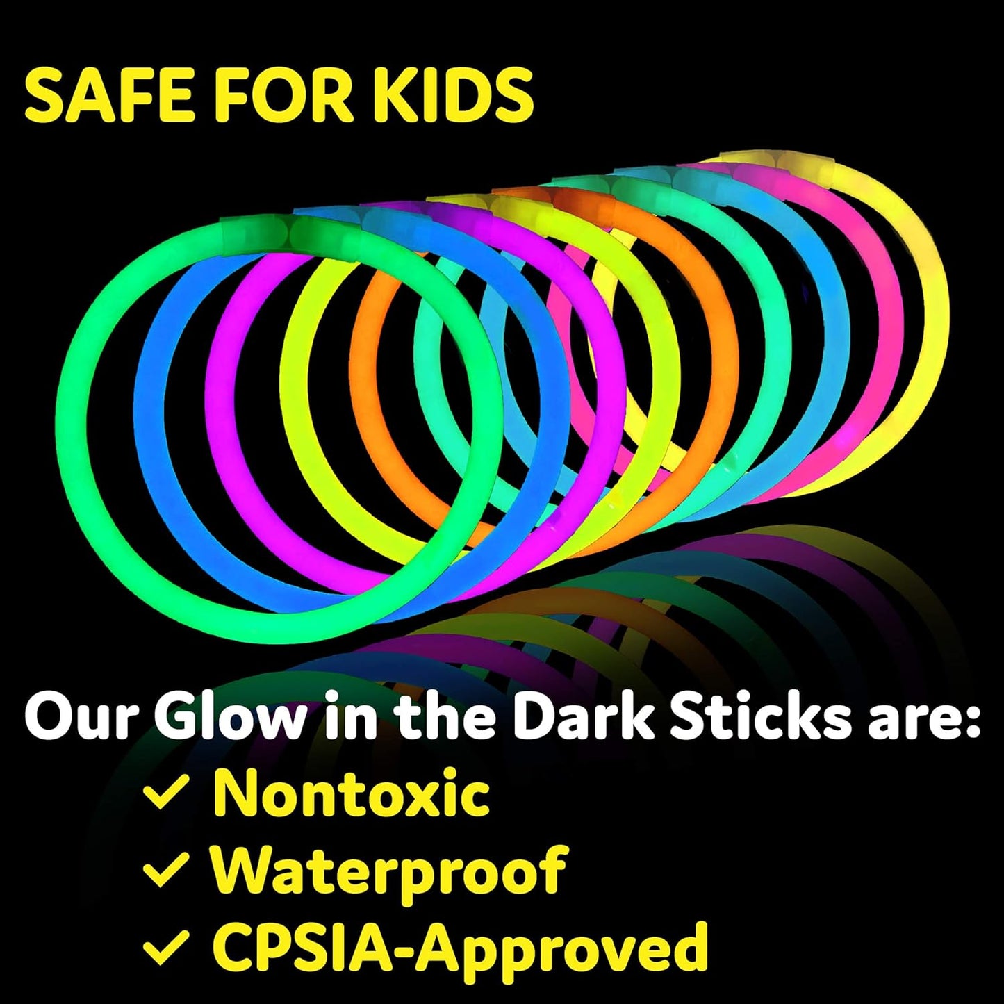 🔥2025 New Arrival 🔥✨ Ultimate Glow Party Pack - 8” Glow Sticks & Connectors 🎉
