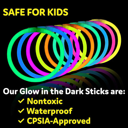 🔥2025 New Arrival 🔥✨ Ultimate Glow Party Pack - 8” Glow Sticks & Connectors 🎉