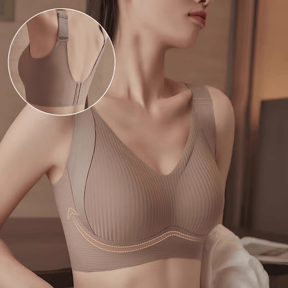 🔥Spring Sale 49% Off - Ribbed Push Up Adjustable Wireless Bra for Women