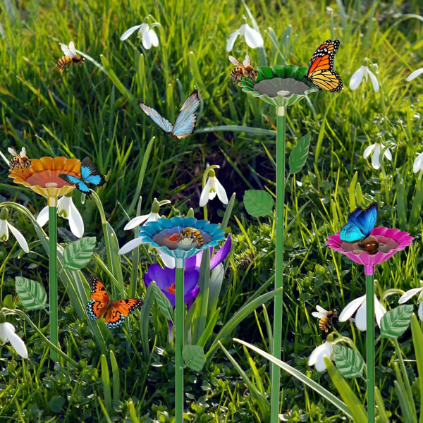 🐝🌷Bee and Butterfly Water Feeder with Flower Design