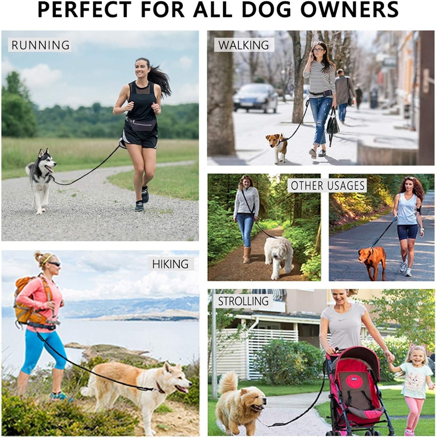 🎁Last Day 49% OFF🔥-Hands Free Dog Leash with Zipper Pouch