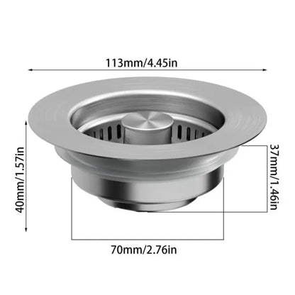 🔥LAST DAY -Upgraded 3 in 1 Kitchen Sink Drain Strainer