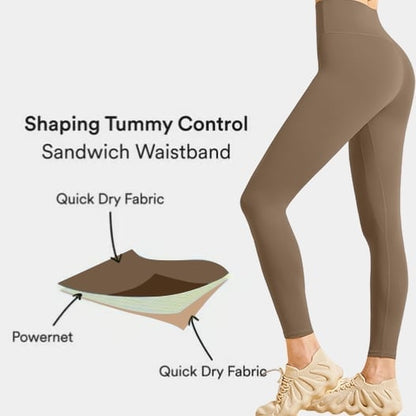 🔥49% KORTING – Hoge Taille Shaping Leggings met Tummy Control