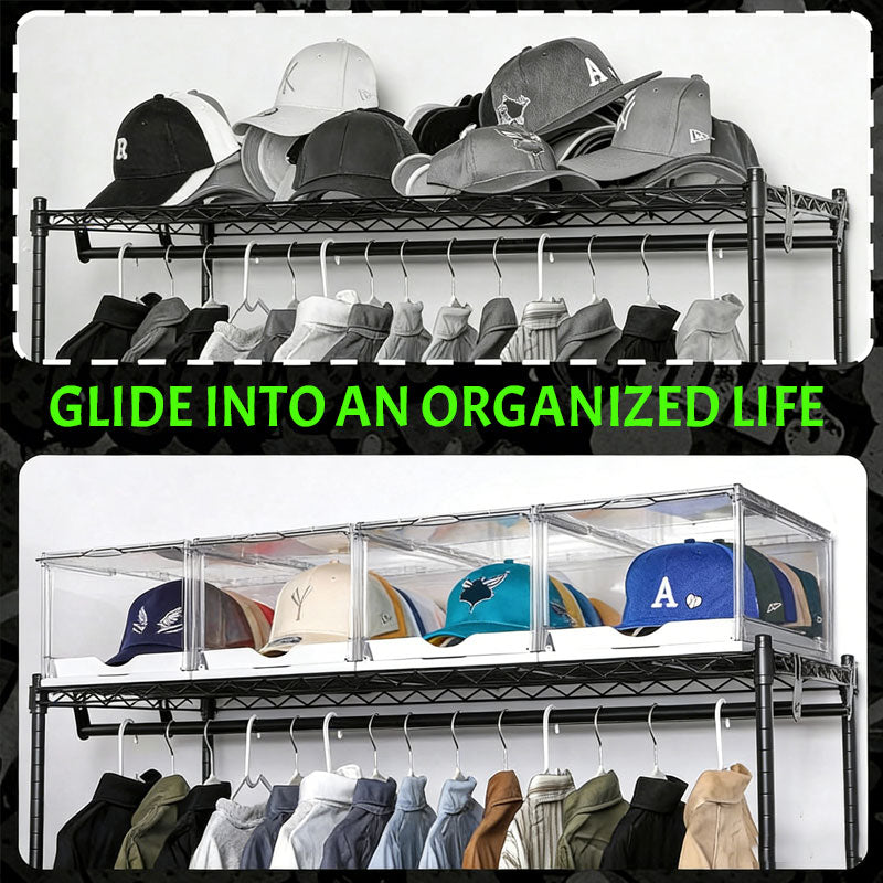 🧢 The Cap Library: Slide-Out Clear Storage Drawer