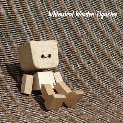 ⏰Limited stock!🔥Shaking Wooden Man Figurine