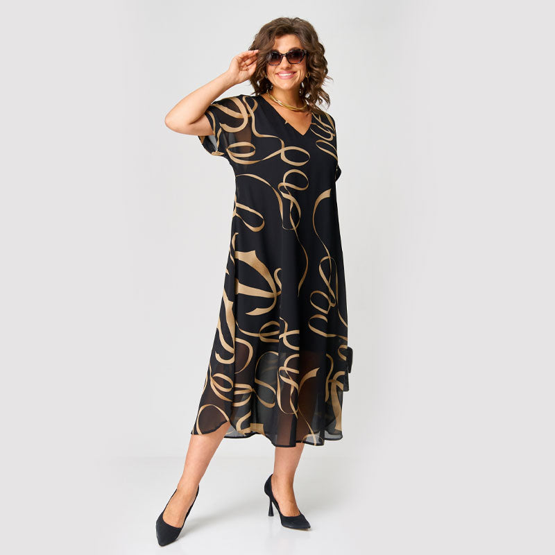 🌸Printed V-Neck Casual Dress💃