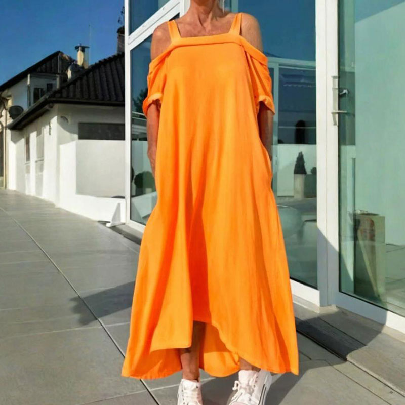 👗Women's strapless loose long dress