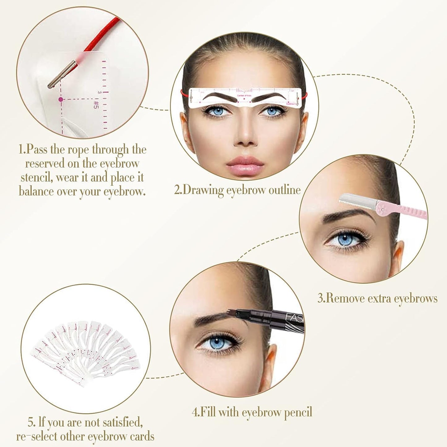 🔥HOT SALE Buy More Save More🔥-Eyebrow Template, Eyebrow Makeup Tool (Set of 12 Types) Eyebrow Stencil, Eyebrow Stencil, Popular, For Beginners, Makeup Tools