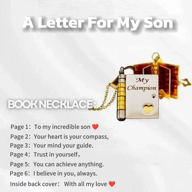 My Little Star Book Necklace for Daughter, Birthday Day Gift Graduation Jewelry of Love